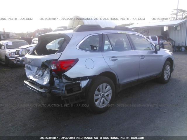 4S4BSAAC7H3407420 - 2017 SUBARU OUTBACK 2.5I SILVER photo 4