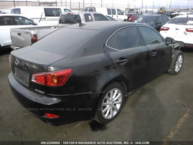 JTHBF5C26A5107560 - 2010 LEXUS IS 250 BLACK photo 4