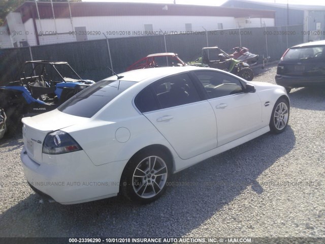 6G2EC57Y79L162815 - 2009 PONTIAC G8 GT WHITE photo 4