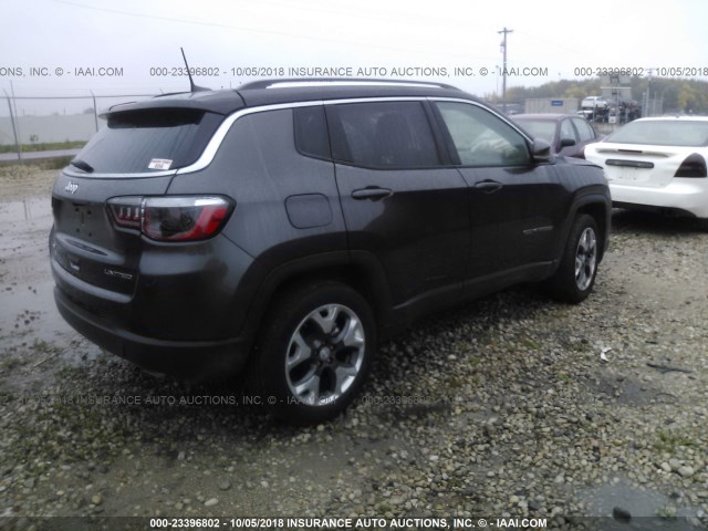 3C4NJDCBXJT209693 - 2018 JEEP COMPASS LIMITED GRAY photo 4