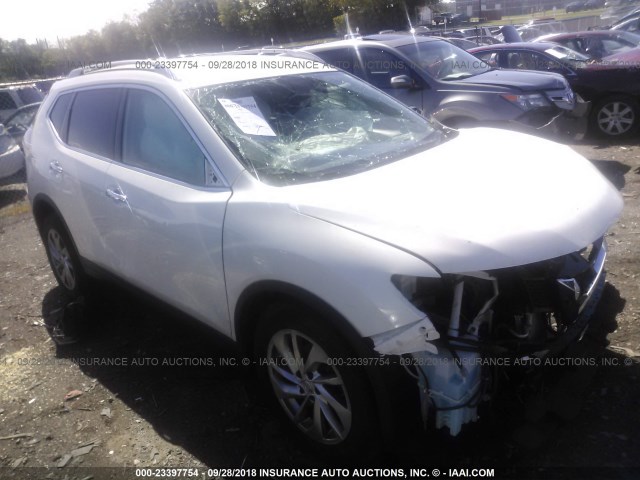 5N1AT2MV2EC761546 - 2014 NISSAN ROGUE S/SL/SV WHITE photo 1