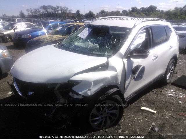 5N1AT2MV2EC761546 - 2014 NISSAN ROGUE S/SL/SV WHITE photo 2