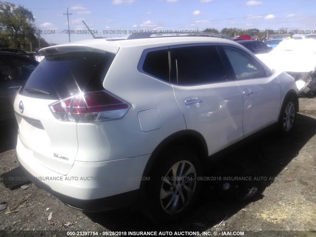 5N1AT2MV2EC761546 - 2014 NISSAN ROGUE S/SL/SV WHITE photo 4