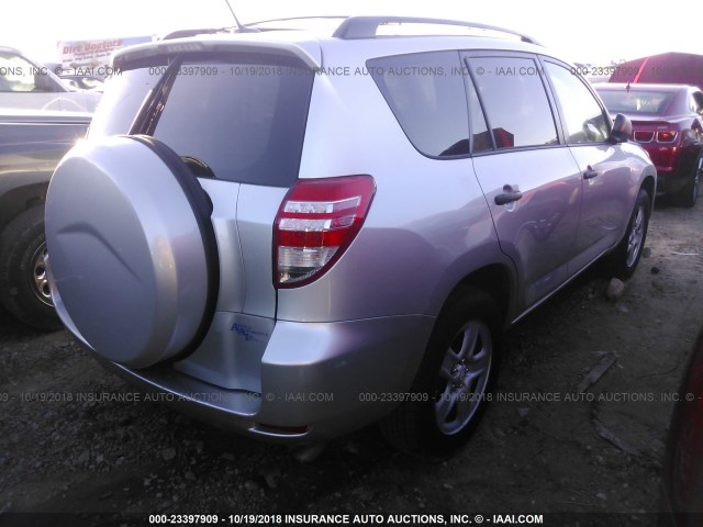 2T3ZF4DV7AW043220 - 2010 TOYOTA RAV4 ვერცხლისფერი ფოტო 4