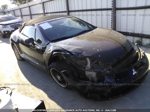 4A3AL25F27E025996 - 2007 MITSUBISHI ECLIPSE SPYDER GS BLACK photo 1