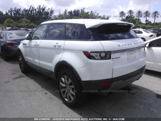 SALVN2BG3FH074528 - 2015 LAND ROVER RANGE ROVER EVOQU PURE WHITE photo 3