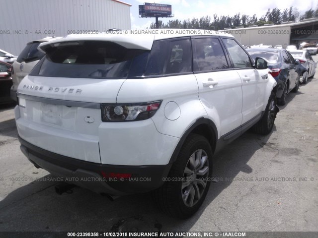 SALVN2BG3FH074528 - 2015 LAND ROVER RANGE ROVER EVOQU PURE WHITE photo 4