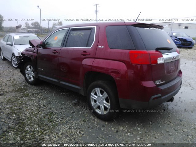 2GKALMEK8E6212208 - 2014 GMC TERRAIN SLE RED photo 3