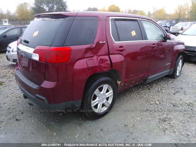 2GKALMEK8E6212208 - 2014 GMC TERRAIN SLE RED photo 4