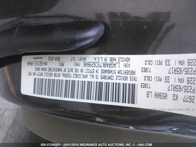 1J4GR48K75C629806 - 2005 JEEP GRAND CHEROKEE LAREDO/COLUMBIA/FREEDOM 棕色 照片 9