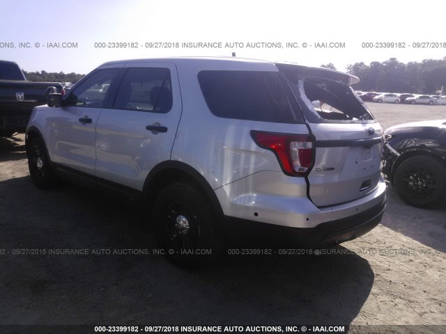 1FM5K8AR4HGD07410 - 2017 FORD EXPLORER POLICE INTERCEPTOR SILVER photo 3