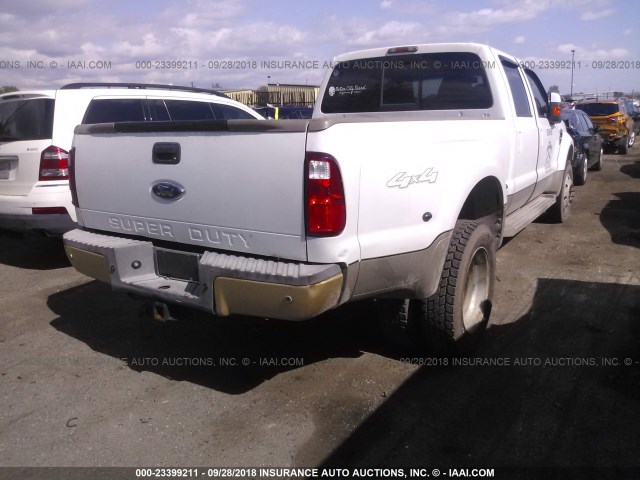 1FTXW43R18EA58969 - 2008 FORD F450 SUPER DUTY WHITE photo 4