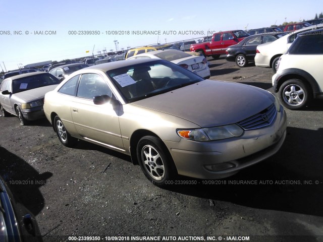 2T1CE22P83C019233 - 2003 TOYOTA CAMRY SOLARA SE GOLD photo 1