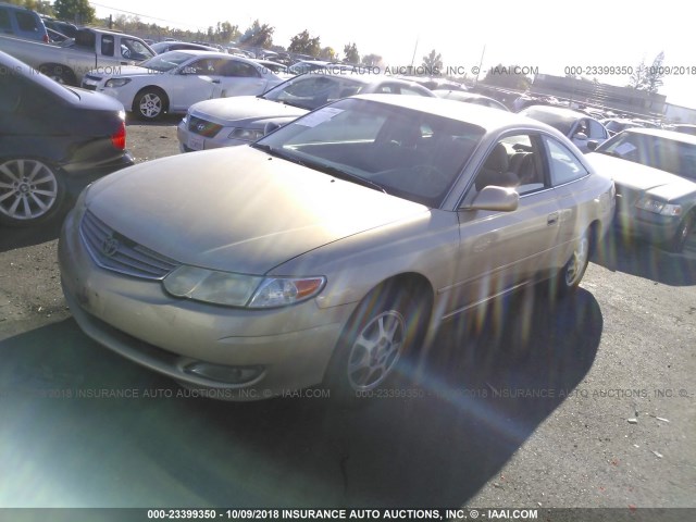 2T1CE22P83C019233 - 2003 TOYOTA CAMRY SOLARA SE GOLD photo 2