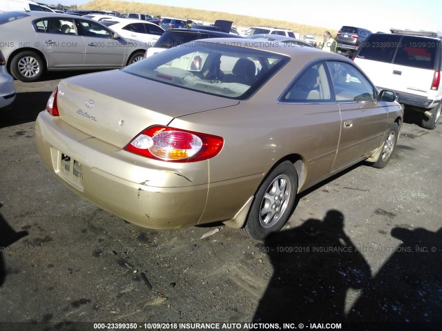 2T1CE22P83C019233 - 2003 TOYOTA CAMRY SOLARA SE GOLD photo 4