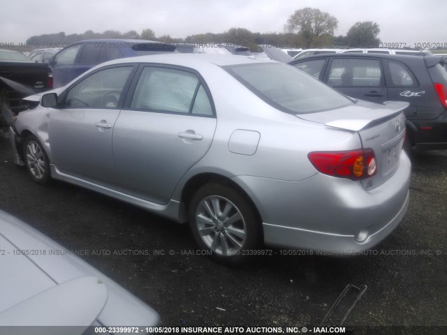 1NXBU4EE9AZ332095 - 2010 TOYOTA COROLLA S/LE/XLE SILVER photo 3