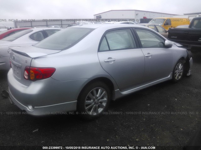 1NXBU4EE9AZ332095 - 2010 TOYOTA COROLLA S/LE/XLE SILVER photo 4