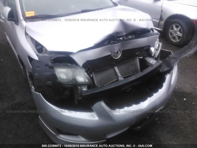 1NXBU4EE9AZ332095 - 2010 TOYOTA COROLLA S/LE/XLE SILVER photo 6