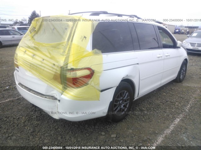 5FNRL38616B448931 - 2006 HONDA ODYSSEY EXL WHITE photo 4