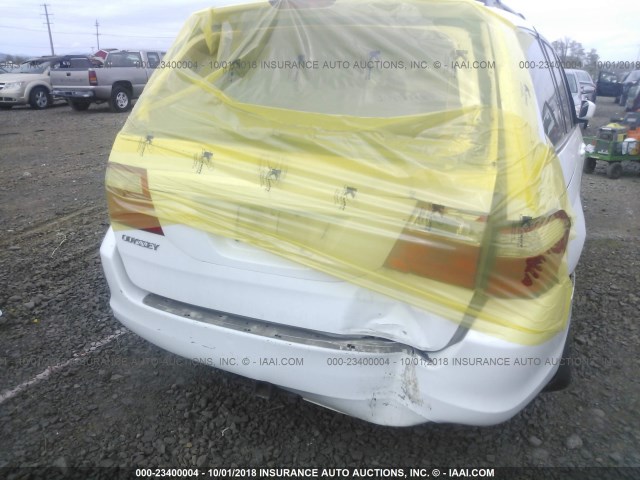 5FNRL38616B448931 - 2006 HONDA ODYSSEY EXL WHITE photo 6