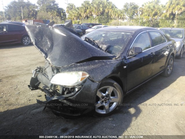 1G1ZH57B88F172993 - 2008 CHEVROLET MALIBU 1LT BLACK photo 2