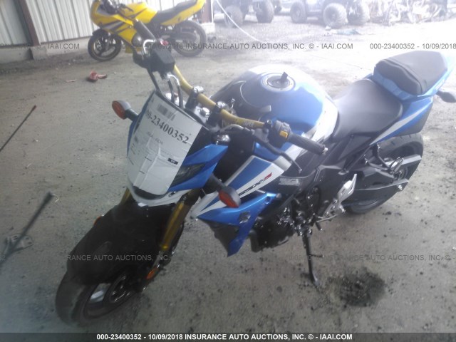 JS1GR7NA7F2100702 - 2015 SUZUKI GSX-S750 BLUE photo 2