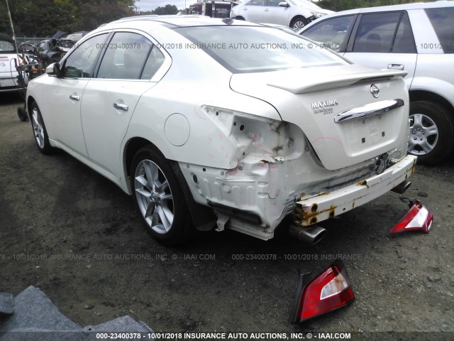 1N4AA5AP7BC862777 - 2011 NISSAN MAXIMA S/SV WHITE photo 3