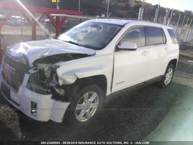 2GKALMEK5E6158110 - 2014 GMC TERRAIN SLE WHITE photo 2