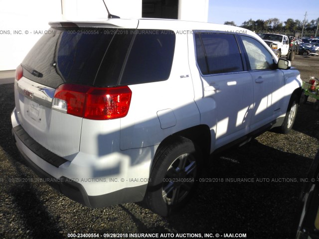 2GKALMEK5E6158110 - 2014 GMC TERRAIN SLE WHITE photo 4