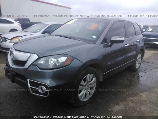 5J8TB2H50BA005605 - 2011 ACURA RDX TECHNOLOGY GRAY photo 2