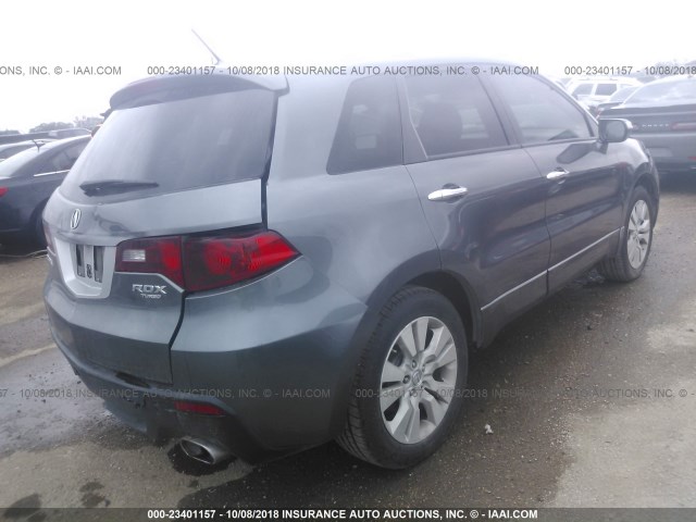 5J8TB2H50BA005605 - 2011 ACURA RDX TECHNOLOGY GRAY photo 4