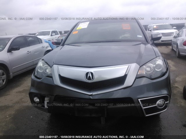 5J8TB2H50BA005605 - 2011 ACURA RDX TECHNOLOGY GRAY photo 6