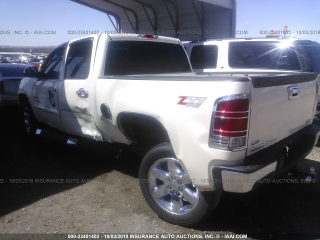 3GTP1VE03CG175036 - 2012 GMC SIERRA C1500 SLE WHITE photo 3