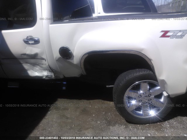 3GTP1VE03CG175036 - 2012 GMC SIERRA C1500 SLE WHITE photo 6