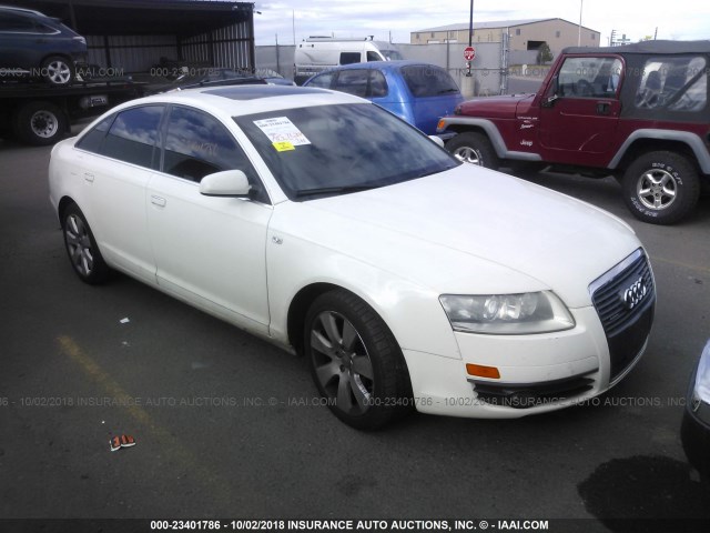 WAUDH74F56N164306 - 2006 AUDI A6 3.2 QUATTRO WHITE photo 1