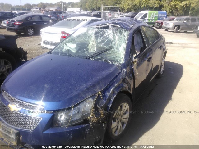 1G1PB5SH3D7303255 - 2013 CHEVROLET CRUZE LS BLUE photo 2