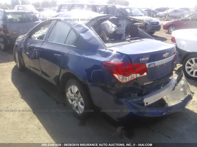 1G1PB5SH3D7303255 - 2013 CHEVROLET CRUZE LS BLUE photo 3