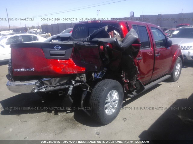 1N6AD0ER4HN709932 - 2017 NISSAN FRONTIER RED photo 4