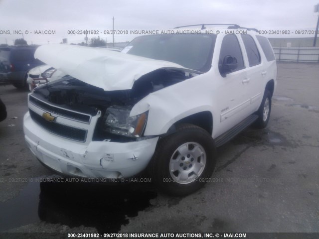 1GNSKAE0XER164318 - 2014 CHEVROLET TAHOE K1500 LS WHITE photo 2