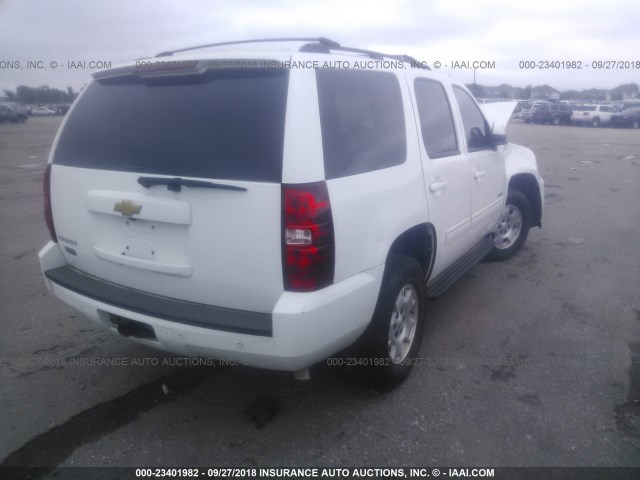 1GNSKAE0XER164318 - 2014 CHEVROLET TAHOE K1500 LS WHITE photo 4