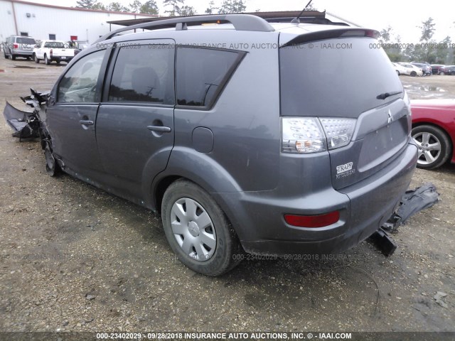 JA4AS2AW3BU028104 - 2011 MITSUBISHI OUTLANDER ES GRAY photo 3