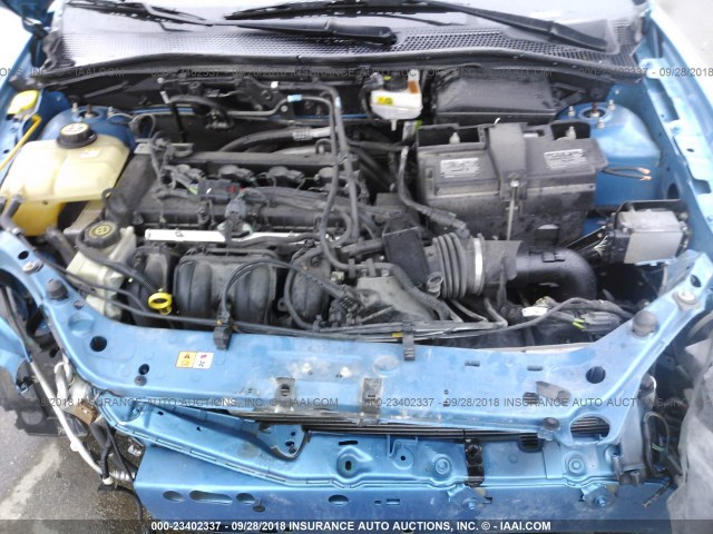 1FAFP34NX7W142298 - 2007 FORD FOCUS ZX4/S/SE/SES BLUE photo 10