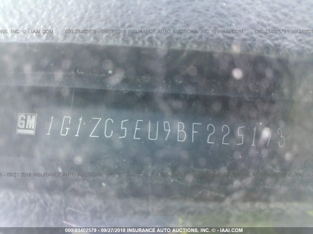 1G1ZC5EU9BF225193 - 2011 CHEVROLET MALIBU 1LT TAN photo 9