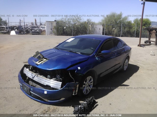 1C3CCCAB8FN621492 - 2015 CHRYSLER 200 LIMITED BLUE photo 2