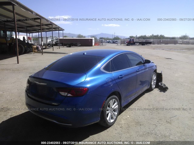 1C3CCCAB8FN621492 - 2015 CHRYSLER 200 LIMITED BLUE photo 4