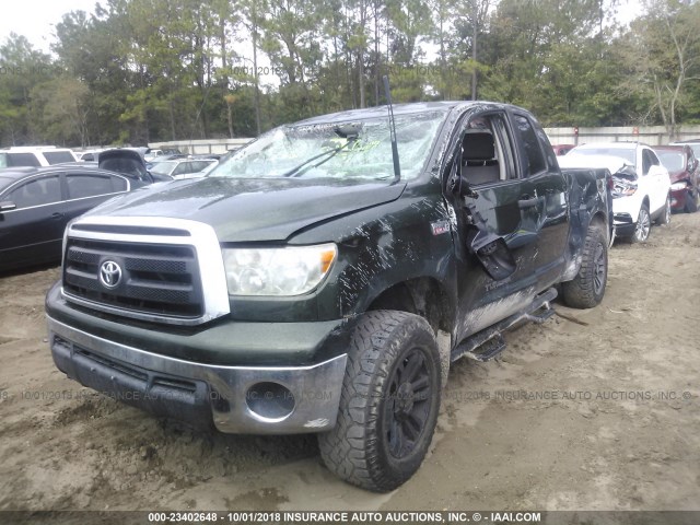 5TFRY5F12CX122125 - 2012 TOYOTA TUNDRA DOUBLE CAB SR5 GREEN photo 2