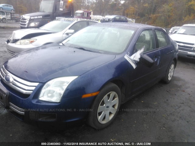 3FAHP06Z87R194054 - 2007 FORD FUSION S BLUE photo 2