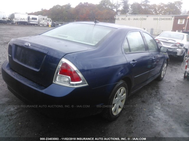 3FAHP06Z87R194054 - 2007 FORD FUSION S BLUE photo 4