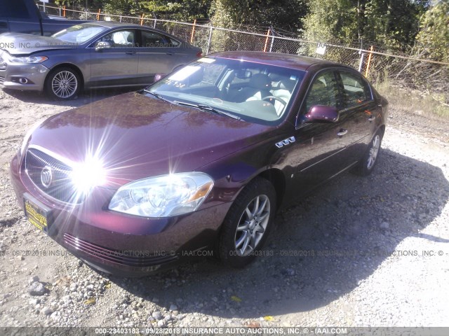 1G4HD57237U150615 - 2007 BUICK LUCERNE CXL MAROON photo 2