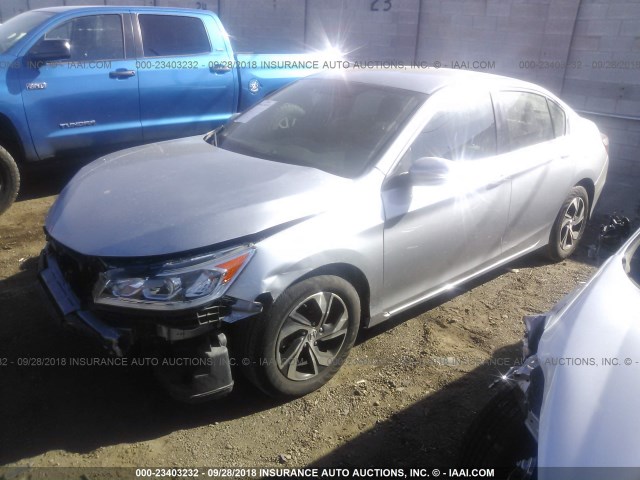 1HGCR2F31HA215216 - 2017 HONDA ACCORD SILVER photo 2